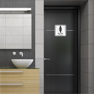 Placa De Sinalizacao - Sanitario Feminino - Preto Aluminio 15x15 cm Sinalize