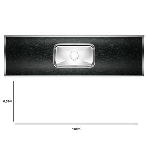 Pia Laminada Verde Ubatuba 1.80M Forminox