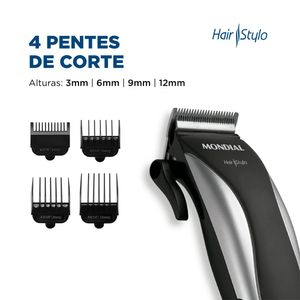 Cortador de Cabelos Hair Stylo Preto/Prata 10W 220V - CR-02 - Mondial