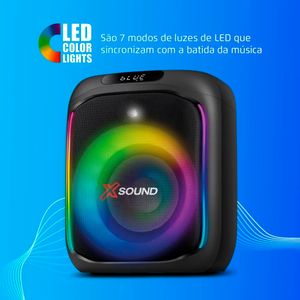 Caixa de Som Party Box com Bluetooth Jogo de LED e Função TWS 350W de Potência Bivolt - PBX-350-A - Mondial