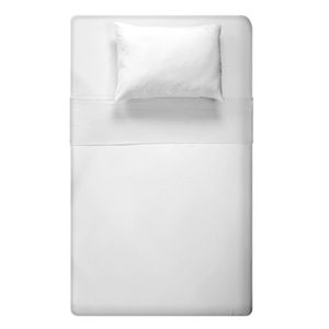Jogo De Cama Solteiro Duplo Com Elástico Premium 200 Fios Branco 100% Algodão Estamparia