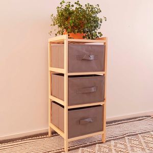 Estante C/Organizador Bambu 27.5X25.4Cm Hasiera