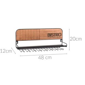 Suporte Para Caneca Bistrô Coffee Bar 48X12Cm - Hasiera