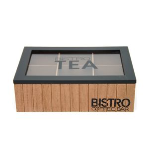 Caixa Para Chá Bistro Coffee Bar 24X16,5Cm - Hasiera