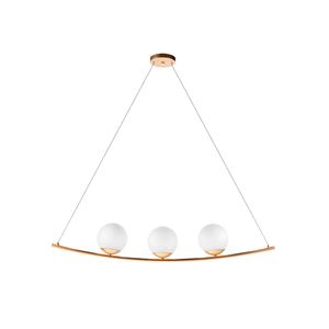 Pendente Bronzearte Arco Dreams Bola 3 Luzes E27 Gold