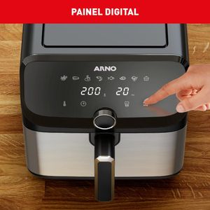 Fritadeira Elétrica Mega Digital 7,5L 1700W Inox/Preto 220V - ADFD7 - Arno