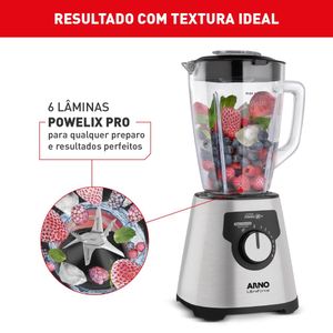 Liquidificador Ultraforce Jarra de Vidro 2,2 Litros Inox 220V 1400W - LN92 - Arno