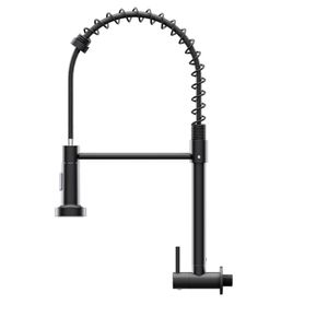 Torneira De Parede Para Cozinha Em Metal Gourmet Preto Fosco Civitt
