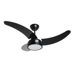 Ventilador De Teto Buzios Max Led Com Plafon De 5500K Branco Com Pas Transparentes 130W 220V - Tron