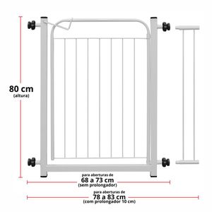 Portao Pet Aramado Prolongador Branco Acomix