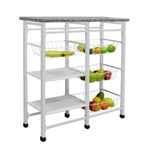 Fruteira Genova Com Tampo De Granito Branco Acomix
