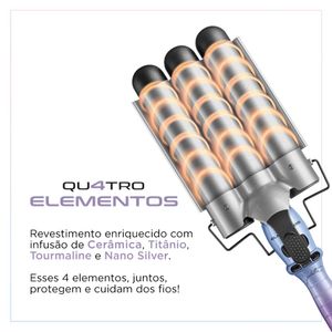 Modelador De Cachos Triondas By Juliette Azul/Rosa 180W Bivolt - MCT-JU-03 - Mondial