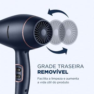 Secador De Cabelos InfraRed Azul/Golden Rose 2000W 220V - SCP-01-IR - Mondial