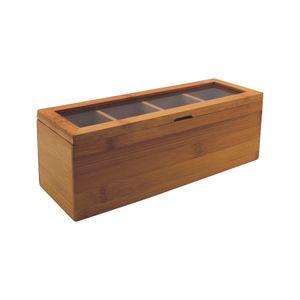 Caixa Decorativa Bambu 4 Nichos - Mes01702Nat - Oikos