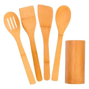 Kit De Utensilios Para Cozinha Bambu Mozcada 4 Peças - Oikos