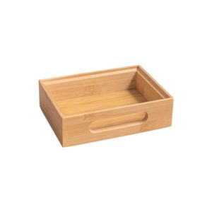 Caixa Vazada Bambu Empilhavel 15,1X11X4,5Cm Oikos