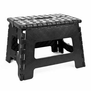 Banqueta Hasiera Dobravel 29x22x22cm Preta Hasiera