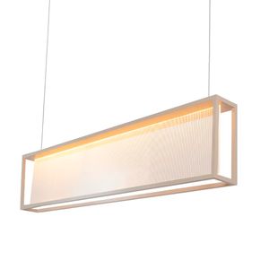 Pendente Almenara Retangular 220V Dourado Fosco Metaldomado