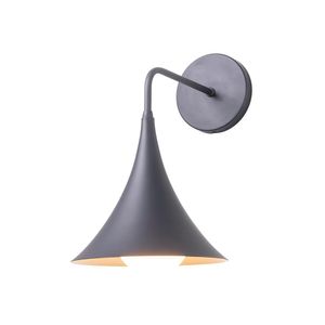 Arandela Interno Aluminio Cinza E27 Campana Uno Metaldomado
