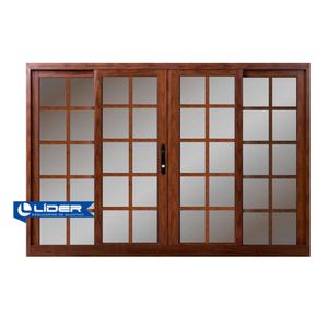 Janela de Alumínio Lider Infinity 4 Folhas Quadriculada 100X150CM