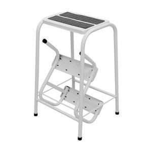 Banqueta Escada Leve Forte Acomix Branco