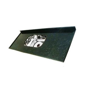 Pia Para Cozinha Em Granito Verde Ubatuba de 1,20x0,50 Cm Com Cuba Inox De Alta Durabilidade Mais Pedra