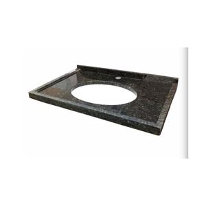 Lavatório Para Banheiro Em Granito Verde Ubatuba de 0,60x0,40 Cm Com Espaço Para Cuba de Louça Mais Pedra
