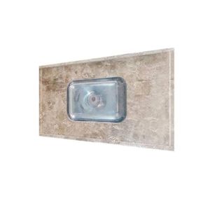 Pia Para Cozinha Em Mármore Travertino de 1,20x0,50 Cm Com Cuba Inox De Alta Durabilidade Mais Pedra