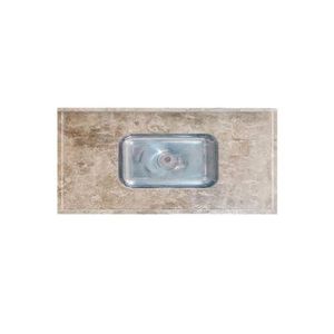 Pia Para Cozinha Em Mármore Travertino de 1,20x0,50 Cm Com Cuba Inox De Alta Durabilidade Mais Pedra