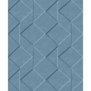 Papel Adesivo 52Cmx10M 80355 Geométrico Azul Tokfix