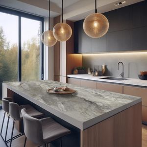 Papel Adesivo Mármore Grey 52Cmx10M 82991 Tokfix
