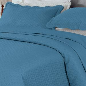 Kit Colcha de Cama Casal Com 1 Colcha 220x240cm E 2 Porta Travesseiro Boutis Classic Rozac