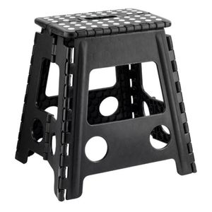 Banqueta Hasiera Dobravel 29x22x39cm Preta Hasiera