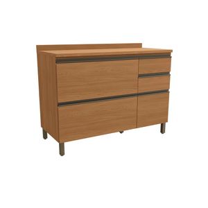 Balcão Com Tampo 1 Porta E 4 Gavetas 88X120X52Cm G746 Kappesberg