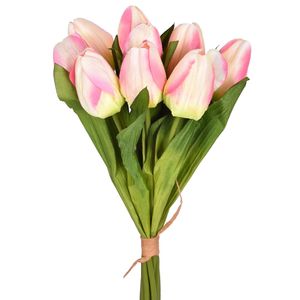 Ramalhete De Tulipa X9 Rosa Grillo