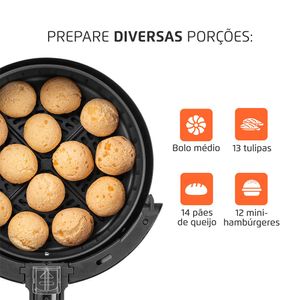 Fritadeira Eletrica Pratic 3,6 Litros Com Cesto Removivel 1500W Preto/Inox 220V - AF-36-BI - Mondial