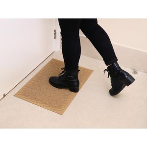 Tapete de Entrada Vinil Elite 40cmx60cm Bege Kapazi