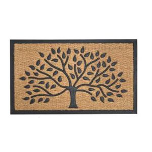 Tapete de Entrada Fibra de Coco  45cmx75cm Árvore da Vida Kapazi