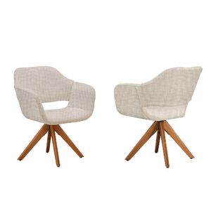 Poltrona Giratória Bela Off-White Ddesing