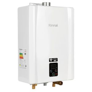 Aquecedor de Água a Gás Digital REU-E211 FEH (E21) 21 litros GN Branco de Exaustão Forçada (Tipo B23) alimentação Bivolt (Chave HH)