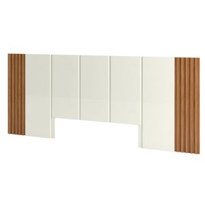Cabeceira Detalhe Ripada TW184 WJ 270CM Off Whaite/Freijo Dalla Costa