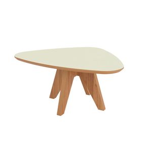Mesa Centro Orgânica TB612 WJ 65CM Off White/Freijo Dalla Costa