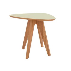 Mesa Canto Orgânica TB614 WJ 65CM Off White/Freijo Dalla Costa