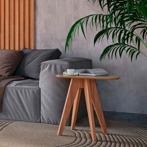Mesa Canto Orgânica TB614 WJ 65CM Off White/Freijo Dalla Costa
