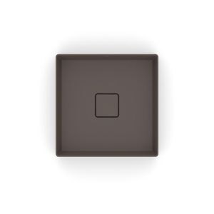 Cuba de Apoio Quadrada Café de 40x40x13 Cm Sem Mesa T5 Terra Café Roca