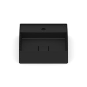 Cuba de Apoio Quadrada Matte Black de 40x40x13 Cm T9 Terra Mtbk Roca