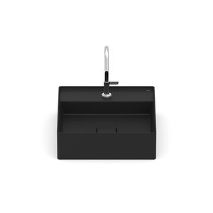 Cuba de Apoio Quadrada Matte Black de 40x40x13 Cm T9 Terra Mtbk Roca