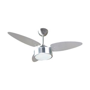 Ventilador de Teto Fharo Inverter com Controle e Luminaria 3 Pas e 6 Velocidades 30W Aluminio/Tabaco Bivolt - Ventisol