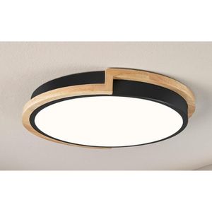 Luminaria de Teto Redonda 24W 3 em 1 Preta Fortec