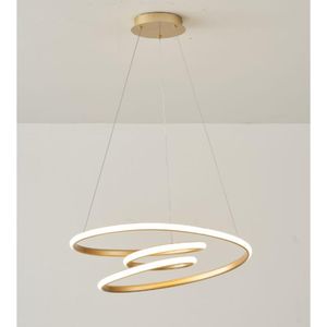 Luminaria Pendente Spiral 60W 3 em 1 Dourada Fortec